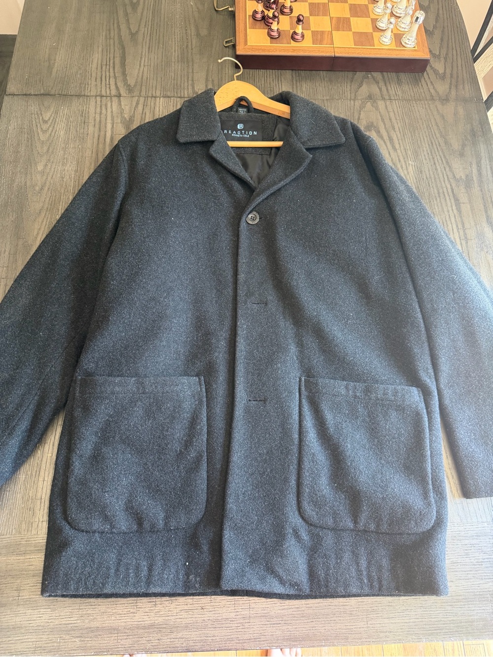 Kenneth Cole Reaction Charcoal Grey Peacoat